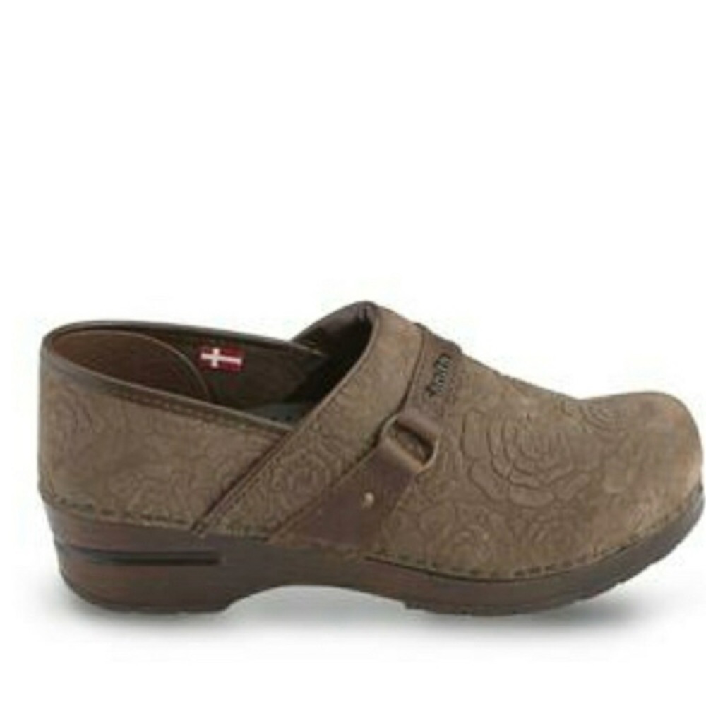 Sanita floral clogs